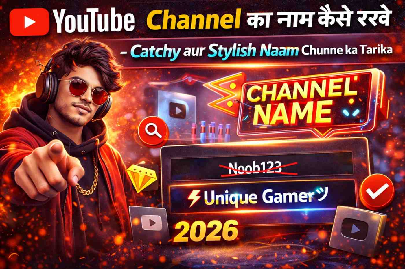 YouTube Channel ka Naam Kaise Rakhe – Catchy aur Stylish Naam Chunne ka Tarika 2026